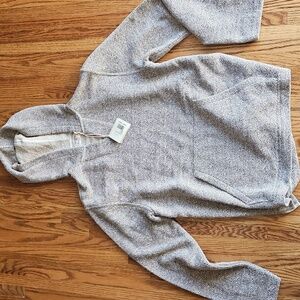 NWT Faherty Whitewater Hoodie Sweater Women Latte Soft Herringbone Size L